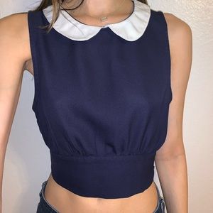 NASTY GAL Sailor Sleeveless Crop Top